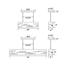 Load image into Gallery viewer, Aeris LED Linear Pendant Light - line drawing.
