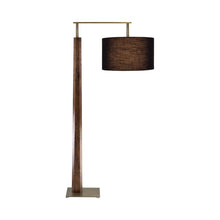 Load image into Gallery viewer, Altus Floor Lamp in Distressed Brass /Walnut/Black Amaretto.
