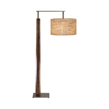 Load image into Gallery viewer, Altus Floor Lamp in Oiled Bronze/Walnut/Burlap.
