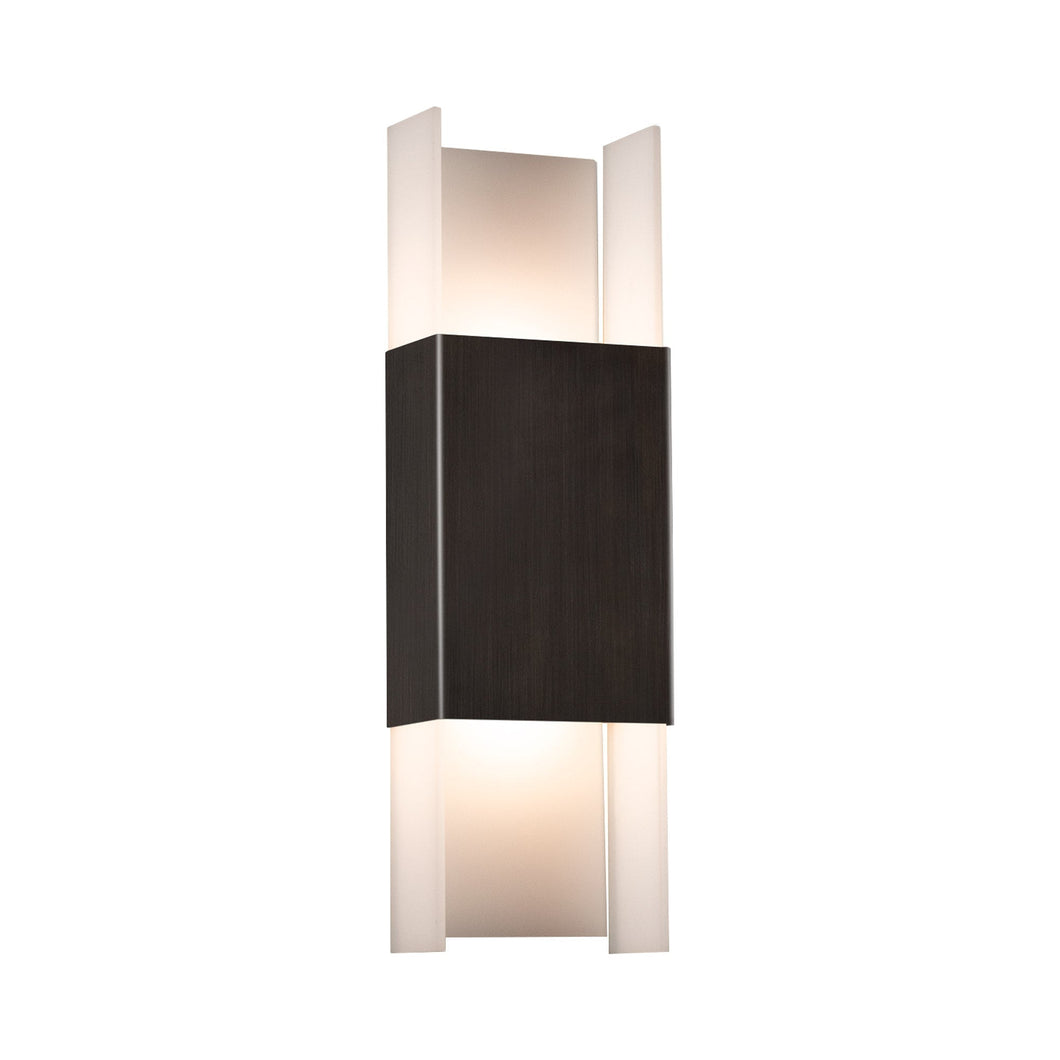 Ansa Outdoor LED Up and Down Wall Light in Antique Bronze.