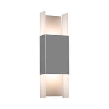 Load image into Gallery viewer, Ansa Outdoor LED Up and Down Wall Light in Matte Grey.
