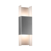 Load image into Gallery viewer, Ansa Outdoor LED Up and Down Wall Light in Marine Grade Brushed Stainless Steel.
