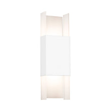 Load image into Gallery viewer, Ansa Outdoor LED Up and Down Wall Light in Textured White.

