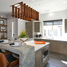 Load image into Gallery viewer, Arca LED Linear Pendant Light in dining room.
