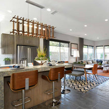 Load image into Gallery viewer, Arca LED Linear Pendant Light in dining room.
