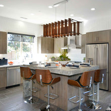 Load image into Gallery viewer, Arca LED Linear Pendant Light in dining room.
