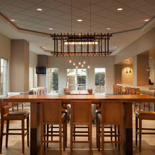 Load image into Gallery viewer, Arca LED Linear Pendant Light in restaurant.

