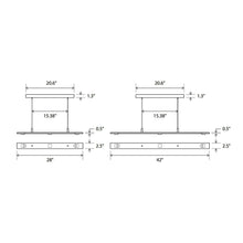 Load image into Gallery viewer, Brevis LED Linear Pendant Light - line drawing.
