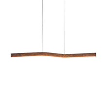 Load image into Gallery viewer, Camur LED Linear Pendant Light in Walnut.

