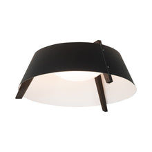 Load image into Gallery viewer, Casia LED Flush Mount Ceiling Light in Matte Black Exterior/Matte White Interior (Large).
