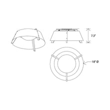 Load image into Gallery viewer, Casia LED Flush Mount Ceiling Light - line drawing.
