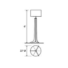 Load image into Gallery viewer, Forma LED Floor Lamp - line drawing.
