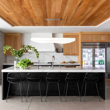 Load image into Gallery viewer, Lenis LED Linear Pendant Light in kitchen.
