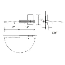 Load image into Gallery viewer, Levo LED Wall Light - line drawing.
