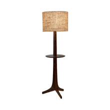 Load image into Gallery viewer, Nauta Floor Lamp in Burlap (Matching Wood Shelf with Black HPL Top Surface).
