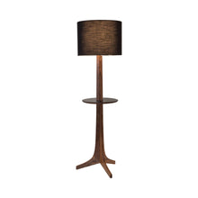 Load image into Gallery viewer, Nauta Floor Lamp in Black Amaretto (Matching Wood Shelf with Black HPL Top Surface).
