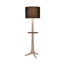 Load image into Gallery viewer, Nauta Floor Lamp in Black Amaretto (Matching Wood Shelf with Black HPL Top Surface).
