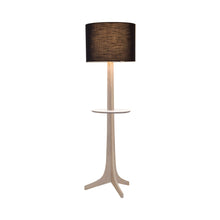 Load image into Gallery viewer, Nauta Floor Lamp in Black Amaretto (Matching Wood Shelf with White HPL Top Surface).
