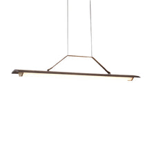 Load image into Gallery viewer, Penna LED Pendant Light in Brushed Brass/White Washed Oak (Large).
