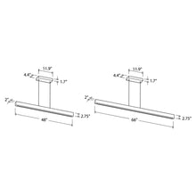 Load image into Gallery viewer, Una LED Linear Pendant Light - line drawing.
