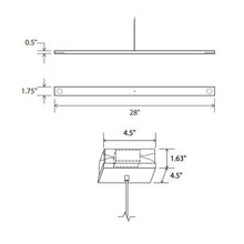Load image into Gallery viewer, Virga LED Pendant Light - line drawing.
