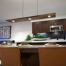 Load image into Gallery viewer, Vix LED Linear Pendant Light in dining room.
