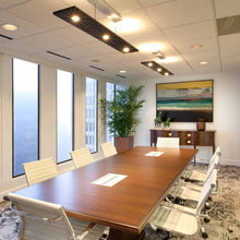 Load image into Gallery viewer, Vix LED Linear Pendant Light in office.
