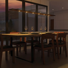 Load image into Gallery viewer, Vix LED Linear Pendant Light in dining room.
