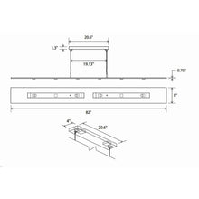 Load image into Gallery viewer, Vix LED Linear Pendant Light - line drawing.
