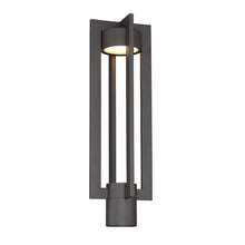 Load image into Gallery viewer, Chamber Outdoor LED Post Light in Black.
