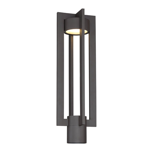 Chamber Outdoor LED Post Light in Black.