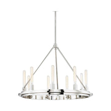 Load image into Gallery viewer, Chambers Chandeliers in 9-Light/Polished Nickel.
