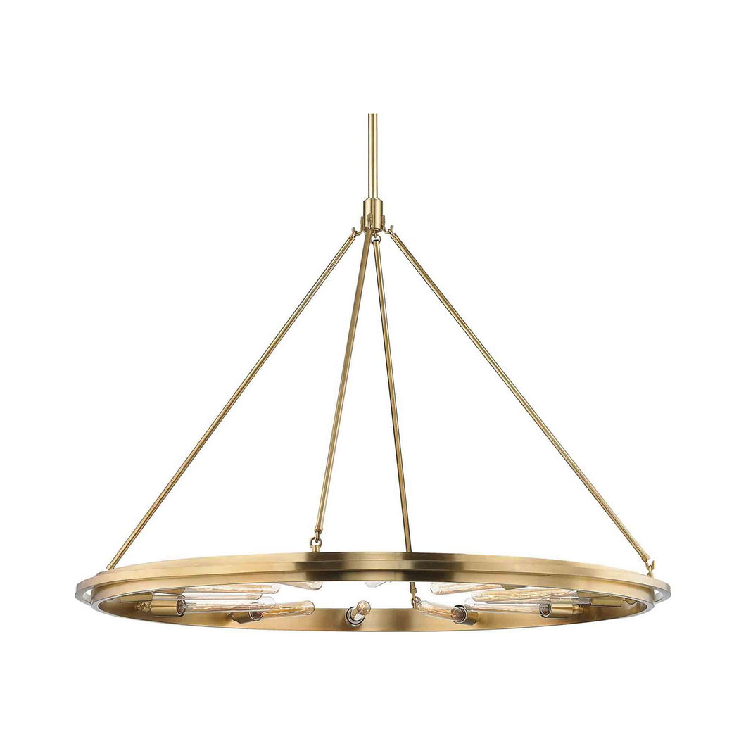 Chambers Chandeliers in 12-Light/Aged Brass.