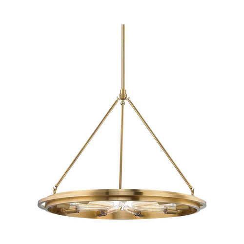 Chambers Chandeliers in Aged Brass.