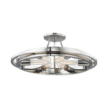 Load image into Gallery viewer, Chambers Semi Flush Mount Ceiling Light in Polished Nickel.
