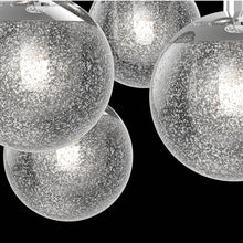Load image into Gallery viewer, Champagne Bubbles LED Multi Light Pendant Light in Detail.
