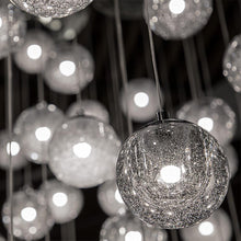 Load image into Gallery viewer, Champagne Bubbles LED Multi Light Pendant Light in Detail.
