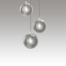 Load image into Gallery viewer, Champagne Bubbles LED Multi Light Pendant Light in Detail.
