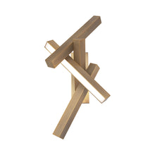 Load image into Gallery viewer, Chaos LED Wall Light in Aged Brass.
