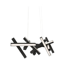 Load image into Gallery viewer, Chaos Linear LED Chandelier in Small/Black.
