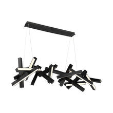 Load image into Gallery viewer, Chaos Linear LED Chandelier in Black.
