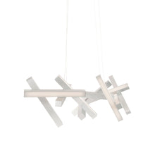 Load image into Gallery viewer, Chaos Linear LED Chandelier in Detail.
