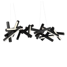 Load image into Gallery viewer, Chaos Linear LED Chandelier in Detail.
