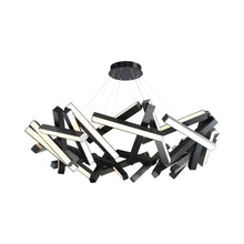 Load image into Gallery viewer, Chaos Round LED Chandelier in 32-Light/Black.
