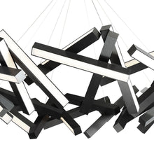 Load image into Gallery viewer, Chaos Round LED Chandelier in Detail.
