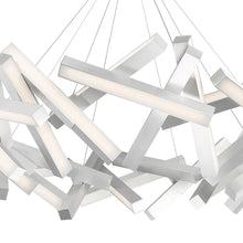Load image into Gallery viewer, Chaos Round LED Chandelier in Detail.
