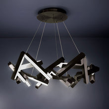 Load image into Gallery viewer, Chaos Round LED Chandelier in Detail.
