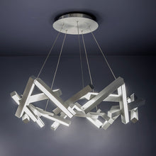 Load image into Gallery viewer, Chaos Round LED Chandelier in Detail.
