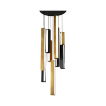 Load image into Gallery viewer, Chaos LED Chandelier in 9-Light/Black.
