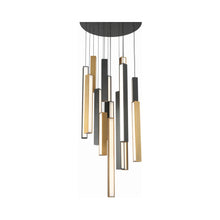Load image into Gallery viewer, Chaos LED Chandelier in 15-Light/Black.
